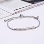 Dainty Personalized Faith Bracelet- STRENGTH HOPE COURAGE -Inspirational Quotes Adjustable Cuff Jewelry For Women, Ideal Gift for Sisters, Niece, Granddaughter, Female friends