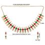 Efulgenz Indian Bollywood Gold Plated Crystal Rhinestone Faux Pearl Wedding Bridal Choker Necklace Earring Jewellery Set