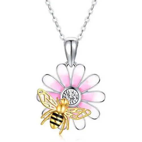 925 Sterling Silver Heart Shape Flower Necklace Collections Sunflower Sunshine Necklace Rose Pendant Necklace Jewelry For Women Girls for Her Birthday Christmas Gifts 925 Sterling Silver Heart Shape Flower Necklace Collections Sunflower Sunshine Necklace Rose Pendant Necklace Jewelry For Women Girls for Her Birthday Christmas Gifts