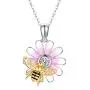 925 Sterling Silver Heart Shape Flower Necklace Collections Sunflower Sunshine Necklace Rose Pendant Necklace Jewelry For Women Girls for Her Birthday Christmas Gifts 925 Sterling Silver Heart Shape Flower Necklace Collections Sunflower Sunshine Necklace Rose Pendant Necklace Jewelry For Women Girls for Her Birthday Christmas Gifts