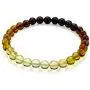 Amber Stretch Rainbow Bracelet - Natural Baltic Multi Color 6+ mm Beads - in a Luxury Gift Box - Amber Culture