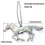 Horse Pendant Horse Necklaces for Girls Teen Birthday Gift (Silver, Gold)