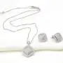 Lavencious Square Shaped Jewelry Set Necklace & Earrings Trendy Micro Paved AAA Clear Cubic Zirconia For Women Lavencious Square Shaped Jewelry Set Necklace & Earrings Trendy Micro Paved AAA Clear Cubic Zirconia For Women