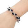 EVER FAITH Silver-Tone Zircon Wedding S-Shaped Necklace Earrings Bracelet Set