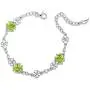JIANGXIN 925 Sterling Silver Birthstone Chain Link Bracelet for Women Girl Lucky Four leaf clover Gemstone Fine Jewelry Good Luck Shamrock Birthday Gift JIANGXIN 925 Sterling Silver Birthstone Chain Link Bracelet for Women Girl Lucky Four leaf clover Gemstone Fine Jewelry Good Luck Shamrock Birthday Gift