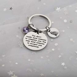 AKTAP Tangled Inspired Movie Quote Princess Rapunzel Pendant You Dont Really Need Someone to Complete You Keychain Inspirational Gifts