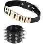 YANCHUN Puddin Choker Necklace Collar Punk Leather Bracelet for Women Halloween Costume Cosplay
