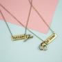 Lux Accessories Partners in Crime Handcuff Hand Cuff Gun BFF Best Friends Forever Matching Necklace Set