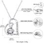 Girls Cute Piggy Jewelry 925 Sterling Silver Engraved'' I love you to the moon and back'' Delicate Hollow Heart Pendant Necklace (Labrador)