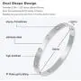 LISBLIER Classic Jewelry Gold Plated Bangle Bracelets,Stainless Steel with Crystal Cuff Bangle Bracelets for Women Jewelry Size 6.75 Inches