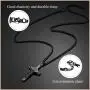 FindChic Men Cross Necklace Christian Crucifix Jewelry Stainless Steel/Black Jesus Christ Lords Prayer Engravable Pendant with 22inch Chain FindChic Men Cross Necklace Christian Crucifix Jewelry Stainless Steel/Black Jesus Christ Lords Prayer Engravable Pendant with 22inch Chain