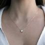 PAVOI 14K Gold Plated Swarovski Crystal Solitaire 1.5 Carat (7.3mm) CZ Dainty Choker Necklace | Gold Necklaces for Women