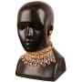 Touchstone Indian Bollywood Gorgeous Intricate Workmanship Mughal White Colorful Rhinestone Crystal Wedding Designer Jewelry Choker Necklace Set in Gold and Silver Tone for Women.