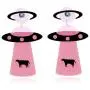 Cute UFO Spaceship Alien Acrylic Dangle Earrings Funny Cartoon Earrings Acrylic Lightweight UFO Airship Drop Earrings for Women Girls