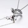 Vanski His & Hers Matching Set Stainless Steel Couple Necklace Love Heart Lock and Key Pendant Necklace
