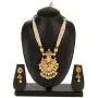 Efulgenz Indian Bollywood Traditional Rhinestone Faux Ruby Emerald Pearl Beaded Collar Strand Antique 18K Gold Tone Plated Necklace Jewelry Festive Costume Accessories for Women and Girls