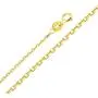 The World Jewelry Center 14k Yellow Gold Peace Sign Pendant with 0.9mm Cable Chain Necklace
