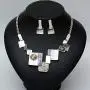 Vintage Statement Jewelry Set Bohemian Bib Necklace Earrings Prom Party Wedding Costume Accessories for Women Gifts
