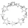 AeraVida Cute & Trendy Linked Stars .925 Sterling Silver Toggle Link Bracelet