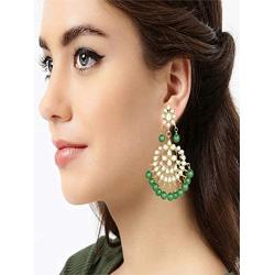 Aheli Faux Kundan Necklace Earrings Maang Tikka Set Indian Ethnic Wedding Fashion Jewelry Set for Women