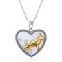 ONEFINITY Sterling Silver Puppy Dog Necklace German Shepherd Pendant Necklace for Dog and Pet Lover Gifts
