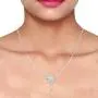 10k Gold or Sterling Silver Round Diamond Box Chain Palm Tree Pendant (1/10 cttw, J-K Color, SI2-I1 Clarity)