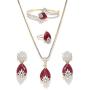YouBella Jewellery Bollywood Ethnic Gold Plated Traditional American Diamond Indian Necklace Set with Earrings, Ring and Bracelet for Women