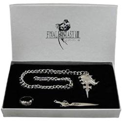 Final Fantasy VIII 4 Items Set Squall Griever Necklace Ring Earrings Keychain | FF8 Cosplay Dissidia Cloud XV