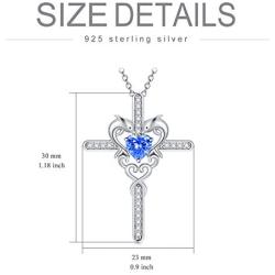 SISGEM Moissanite Dolphin Necklace for Women Teen Girls,Set 20 PCS Diamonds on Cross,Love Heart Pendant Birthday Gifts for Mom Wife,925 Sterling Silver Infinity Jewellery