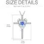 SISGEM Moissanite Dolphin Necklace for Women Teen Girls,Set 20 PCS Diamonds on Cross,Love Heart Pendant Birthday Gifts for Mom Wife,925 Sterling Silver Infinity Jewellery
