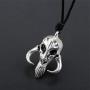 Mandalorian Yoda Pendant Necklace - Star Wars Series Charms Rope Necklace - Unisex Bounty Hunter Baby Alloy Plating Jewelry (White)