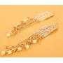 Touchstone''Contemporary Kundan Collection'' Exotic Indian Bollywood Desire Royal Mughal Kundan Polki Look Floral Faux Ruby Jewelry Chandelier Earrings In Gold Tone For Women