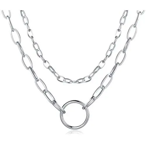 Cross Chain Necklaces For Women,Layered Choker Long Silver Stainless Steel Necklace For Teen Girls Friendship Dainty Best Friend Lock Cute Statement Jewelry Cross Chain Necklaces For Women,Layered Choker Long Silver Stainless Steel Necklace For Teen Girls Friendship Dainty Best Friend Lock Cute Statement Jewelry