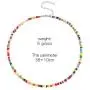 Seed Bead Choker Necklace Colorful Bohemian Choker Necklace Handmade Summer Hawaii Tiny Beaded Choker Adjustable for Girls Women Seed Bead Choker Necklace Colorful Bohemian Choker Necklace Handmade Summer Hawaii Tiny Beaded Choker Adjustable for Girls Women