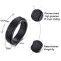 PJ Jewelry 6mm Mens Stainless Steel Rotating Center Camera Lens Design Spinner Band Ring