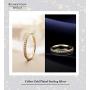 Gold Plated Sterling Silver Cubic Zirconia Stackable Wedding Bands Eternity Ring for Women