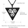 beautlace Triangle Celtic Knot Triple Necklaces 18K Gold/Silver/Black Gun Plated Triskele Spiral Pendant Jewelry Gifts for Women and Men KP0118