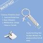 MAOFAED Religious Jewelry But Take Heart I Have Overcome The World Bible Verse Keychain Inspirational Biblical Quote Gift