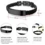 555Jewelry Stainless Steel Plate Braided Leather Lock Clasp Bangle Cuff Bracelet
