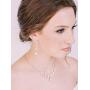 SWEETV Wedding Cubic Zirconia Earrings for Women, Brides, Bridesmaids -Teardrop Crystal Rhinestones Dangle Earrings