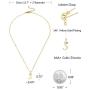 CUSVUEVI Initial Charm Necklace 14K Gold Filled for Women, Adjustable Letter A-Z Pendant Necklace Handmade Dainty Personalized Zircon Alphabet Choker Necklace Jewelry for Girls Wedding Birthday Gift