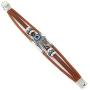 Leather Evil Eye Bracelet Wristband Vintage Three-Row Leather Hamsa Hand Blue Eyes Bracelet Retro Multi-Layer Rope Wrap Bracelet Handmade Devils Eye Bangle Strand Bracelet Turkish Jewelry