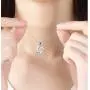 XIANGWANG Rose Gold Necklace Female Heart Necklace Double Heart Necklace, The Best Choice for Girlfriends and Lovers