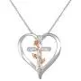 SNZM Love Heart Pendant Necklace for Women Mom Faith Rose Necklace Jewelry Gifts for Birthday Christmas