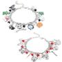JOERICA 2 Pcs Charm bracelet for Women Horror bracelet Classic Scary Movie Jewelry Christmas Bracelet