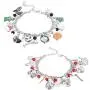 JOERICA 2 Pcs Charm bracelet for Women Horror bracelet Classic Scary Movie Jewelry Christmas Bracelet JOERICA 2 Pcs Charm bracelet for Women Horror bracelet Classic Scary Movie Jewelry Christmas Bracelet