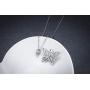 CHENGHONG Butterfly Urn Necklace for Ashes for Women 925 Sterling Silver Celtic Knot Irish Necklace Cremation Jewelry for Ashes for Human Keepsake Memorial Jewelry Gifts for Ashes for Girls Mom