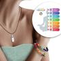The Chakra Box - Chakra Necklace & Jewelry Complete Kit Essential Oil Lava Stone Bracelets & Gemstone Healing Crystal Necklaces l 7 Piece Complete Kit