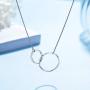 Mother Daughter Necklace, Sterling Silver 2 Circle Infinity Necklace for Women Girls, Mom Gifts, Mothers Day Jewelry Birthday Gift