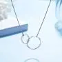 Mother Daughter Necklace, Sterling Silver 2 Circle Infinity Necklace for Women Girls, Mom Gifts, Mothers Day Jewelry Birthday Gift Mother Daughter Necklace, Sterling Silver 2 Circle Infinity Necklace for Women Girls, Mom Gifts, Mothers Day Jewelry Birthday Gift